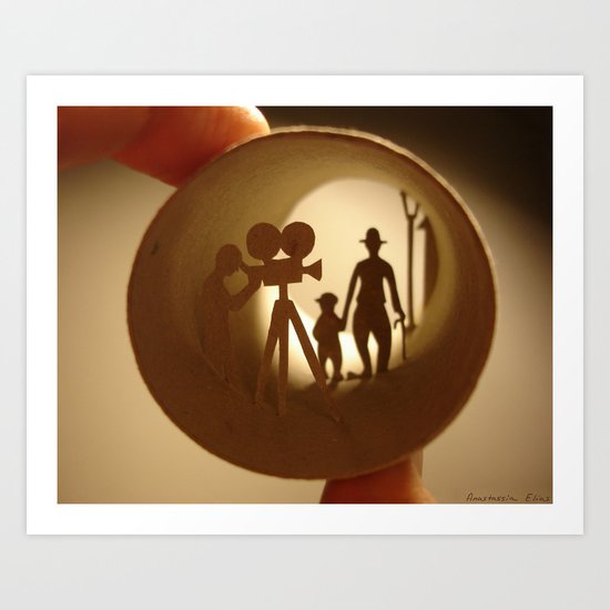 Roll "Charlie Chaplin. The Kid" (Rouleau "Charlie Chaplin. Le Kid") Art Print