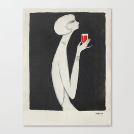Rouge, 1977, Bernard Villemot, Vintage, Museum Exhibition Art Canvas Print