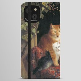 Cat with Kittens iPhone Wallet Case