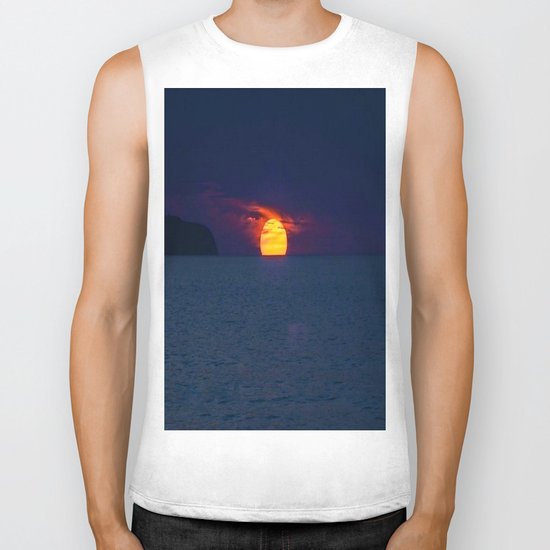 Moonlight on the Ocean Biker Tank