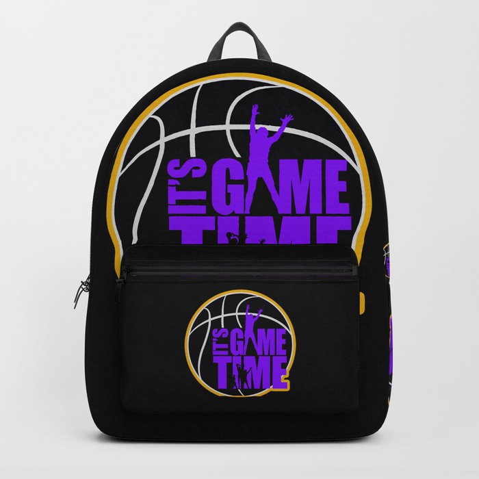 It's Game Time - Purple & Gold Backpack