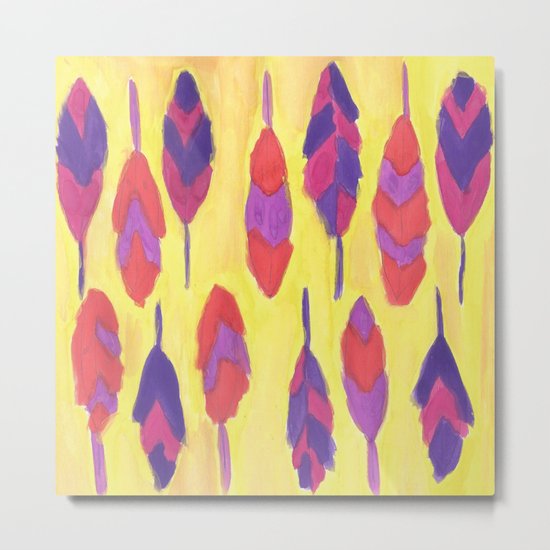 Bohemian Feathers Metal Print