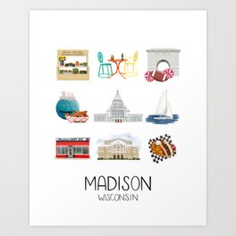 Madison Wisconsin Art Print