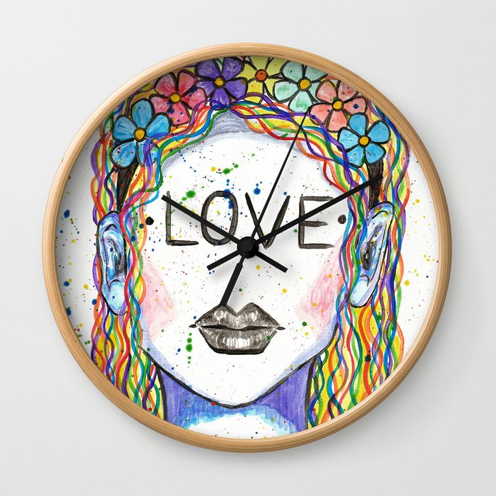 Words Within: "Love" Wall Clock