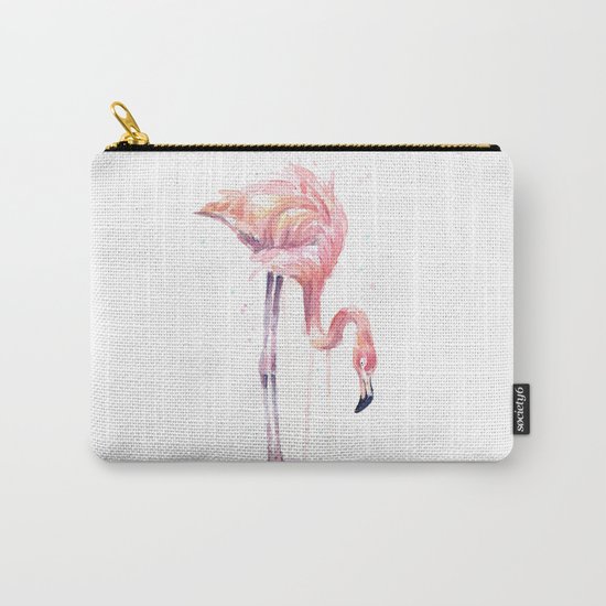 Flamingo Painting Watercolor Carry-All Pouch