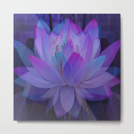 The Lotus in blue... Metal Print