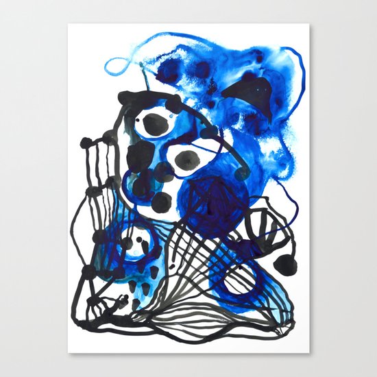 Paint 5 abstract minimal modern painting trendy bold painterly dorm college urban apartment decor Canvas Print