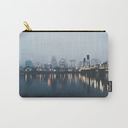 Portland II Carry-All Pouch | Pdx, Blue, Cityscape, Landscape, Color, Longexposure, Photo, Architecture, City, Willametteriver 