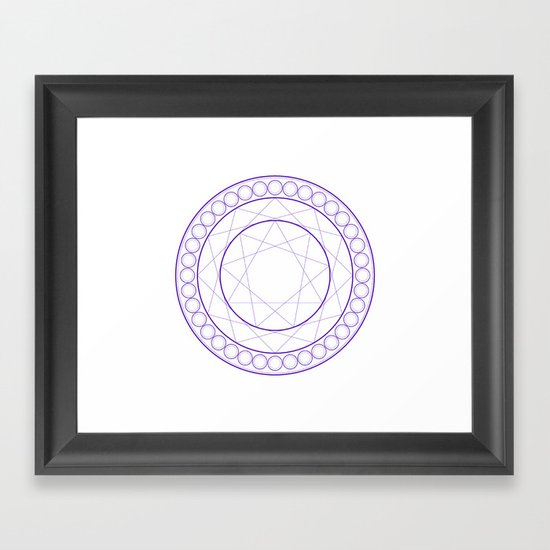 Anime Magic Circle Framed Art Print