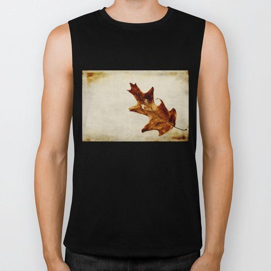 brown leaf Biker Tank