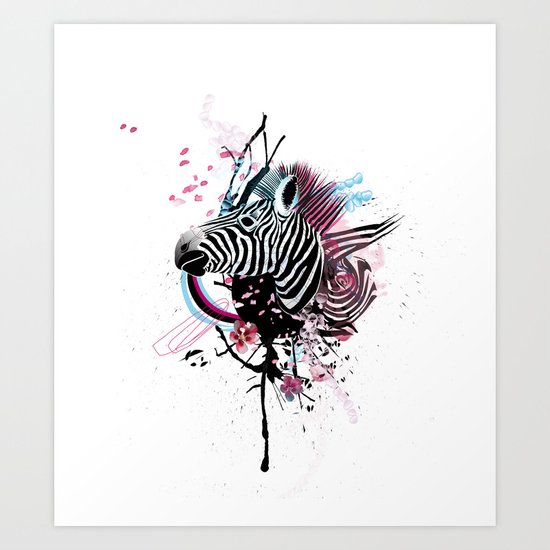 Zebra Art Print