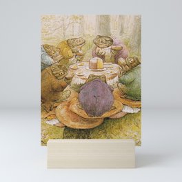 Toad Tea Party Cottage Core by Beatrix Potter Nature Cute Mini Art Print