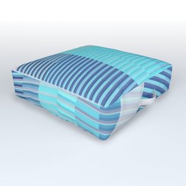 Resonance (blue-aqua) Outdoor Floor Cushion