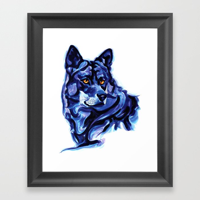 Blue Wolf Framed Art Print