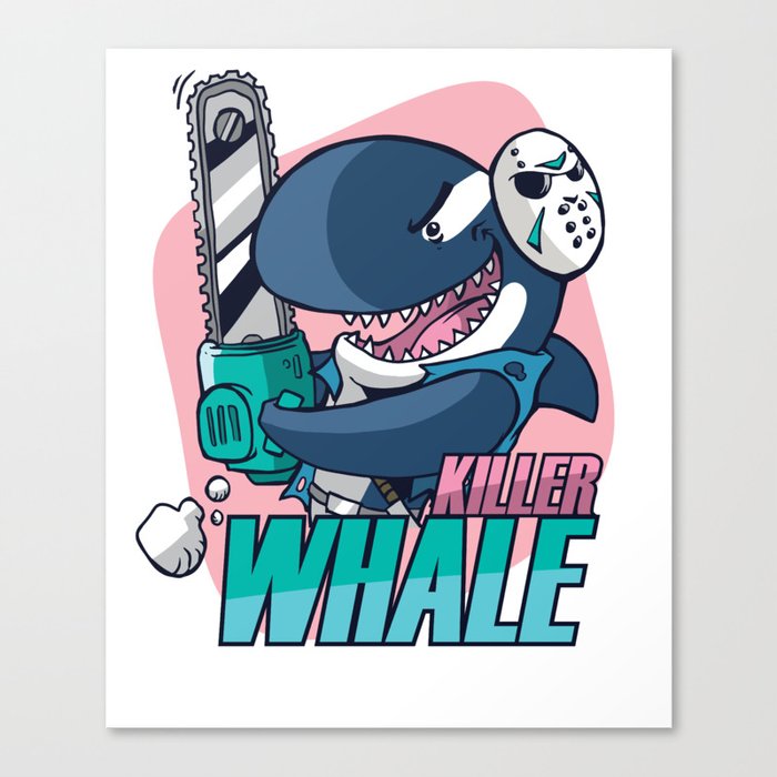 Funny Killer Whale Canvas Print