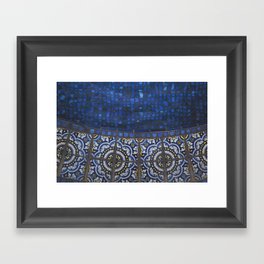 Blue Tile Framed Art Print