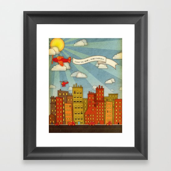 Town Framed Art Print
