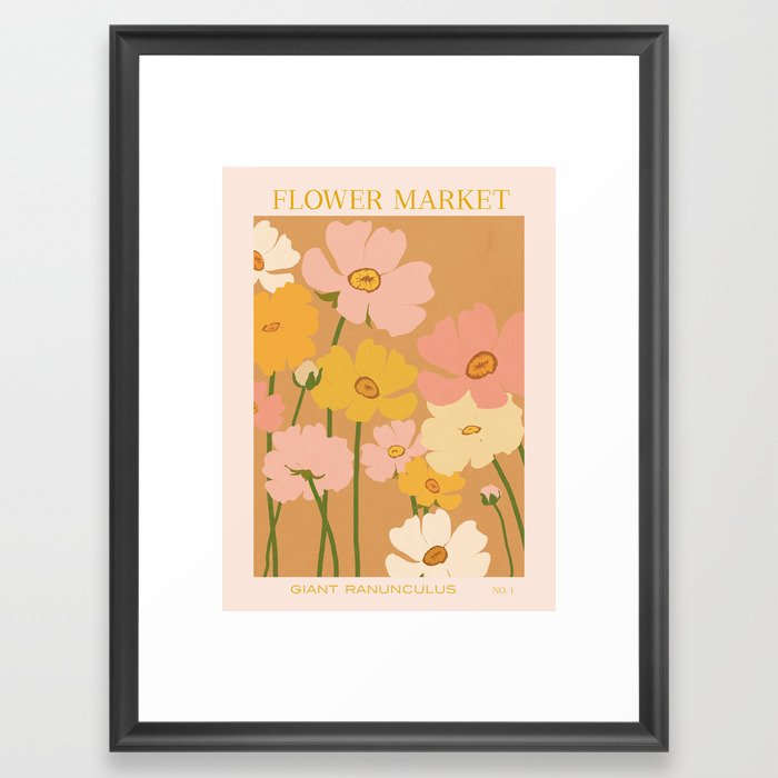 Flower Market - Ranunculus #1 Framed Art Print