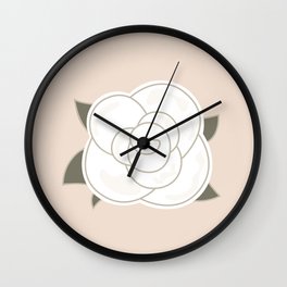 White vintage rose. Vector Illustration Wall Clock | Vintage, Illustration, Abstract, Nature 