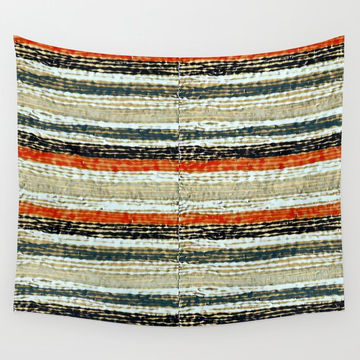 Watercolor Weave Stripes Wall Tapestry