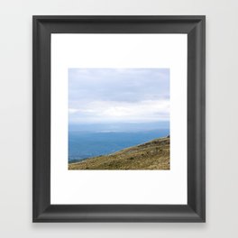 Argentina Photography - Town Seen From The Top Of A Mountain Framed Art Print
