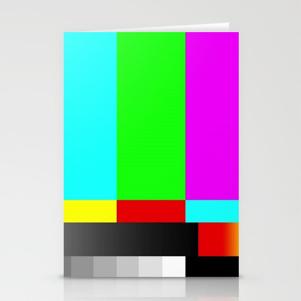 SMPTE Television TV Color Bars Stationery Cards