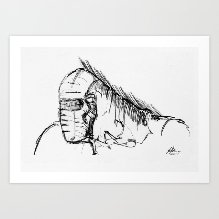 Warbot Sketch #011 Art Print