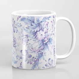 Elegant vintage pink lavender white blue floral Coffee Mug