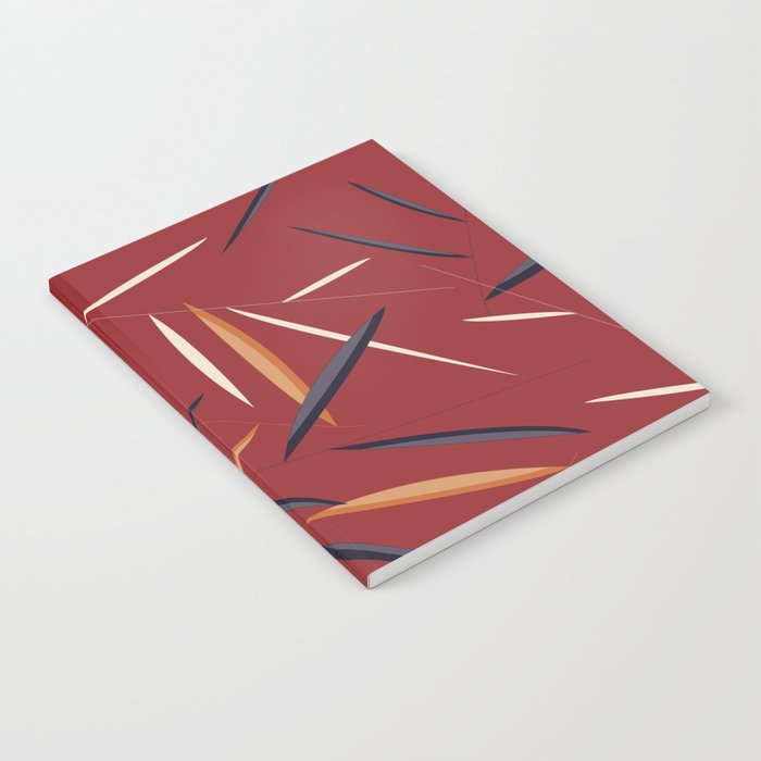 Leaves in a red background Notebook