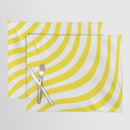 Yellow and White Stripes Placemat
