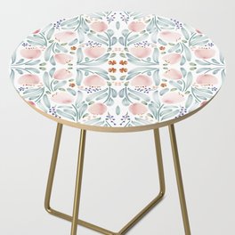 Spring watercolor tulips Side Table