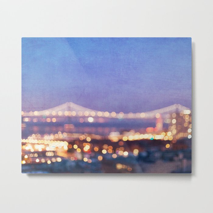BAY BRIDGE GLOW - San Francisco Metal Print