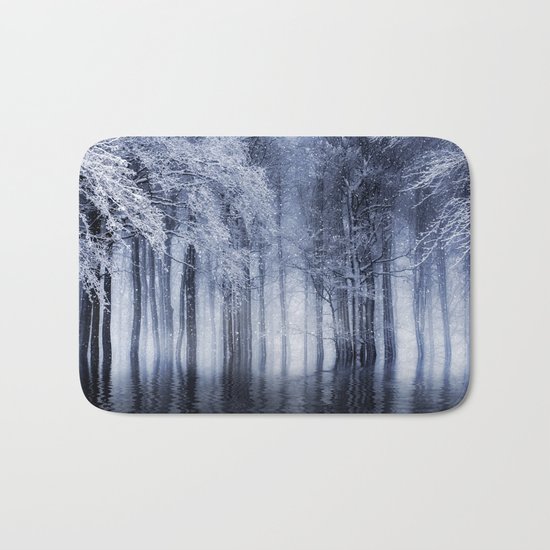 Mystical Winter Lake Bath Mat