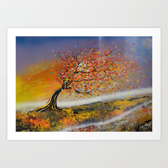Gone With The Colourful Wind Art Print By Dimkad Society6