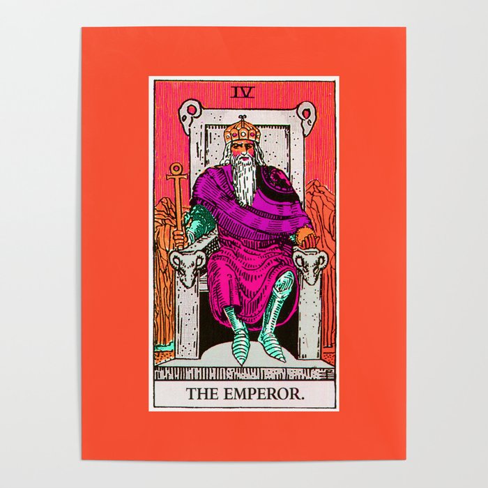 4. The Emperor- Neon Dreams Tarot Poster