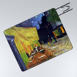 Vincent Willem van Gogh - Cafe Terrace at Night Picnic Blanket