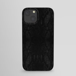 Black Snake Skin Print iPhone Case