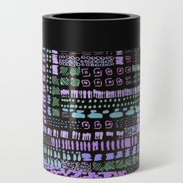 purple blue green ink marks hand-drawn collection Can Cooler