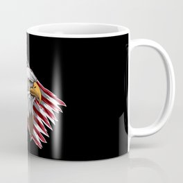 Patriotic Bald Eagle Head | Stars and Stripes Flag Coffee Mug