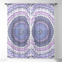 Pantone Purple Blue Mandala Sheer Curtain | Abstract, Coloroftheyear, Lavender, Digitalart, Purple, Graphicdesign, Indigoblue, Simple, Basic, Vibrant 