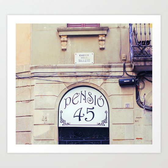 Pensió 45 Art Print