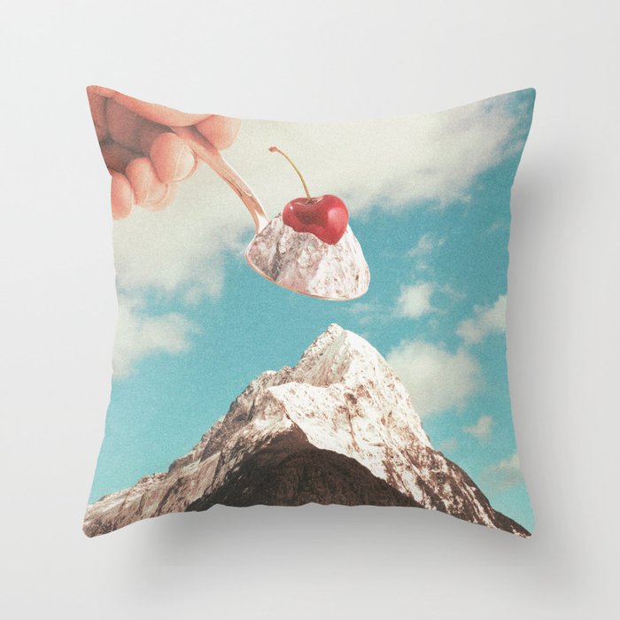 Sundae Summit II - Ice cream Mountain Peak Throw Pillow