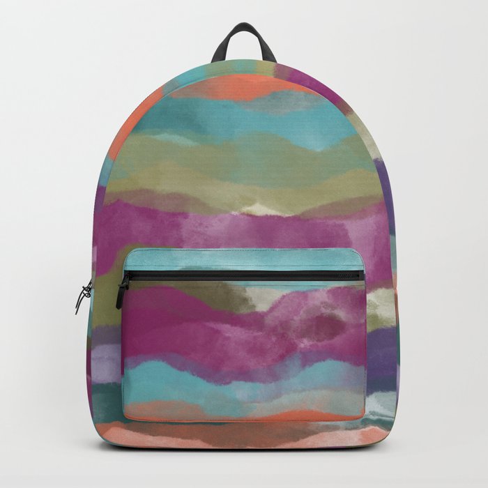 Watercolor Waves No1 Backpack