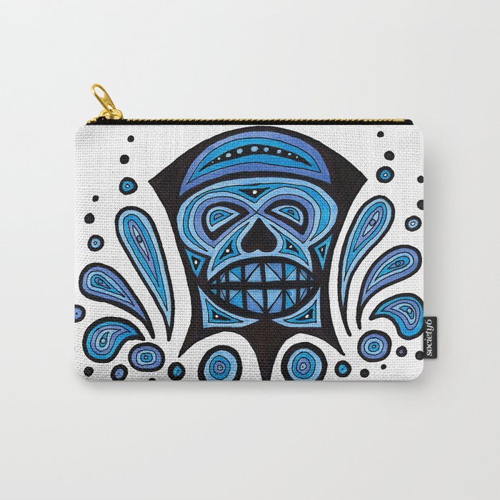 Blue Skull Carry-All Pouch