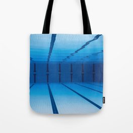Underwater Empty Swimming Pool. Tote Bag