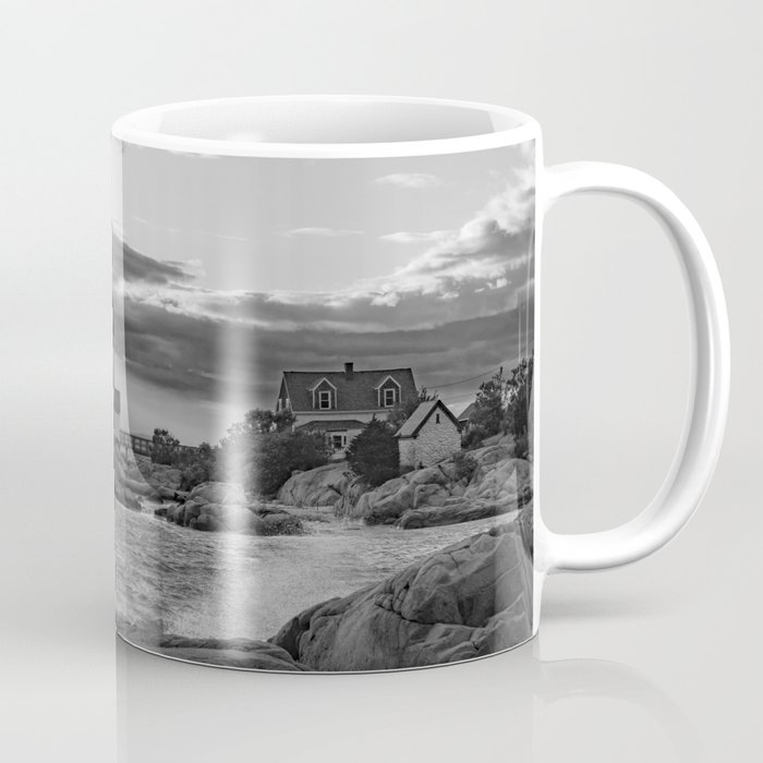Annisquam Lighthouse Black and white Coffee Mug