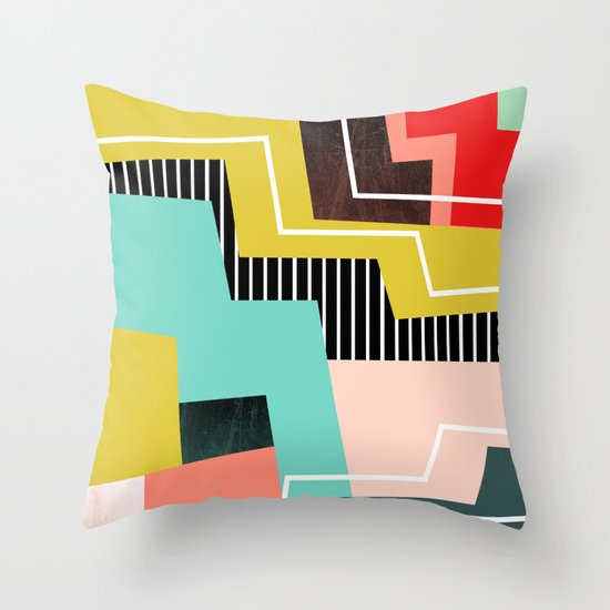 Color Block Throw Pillow