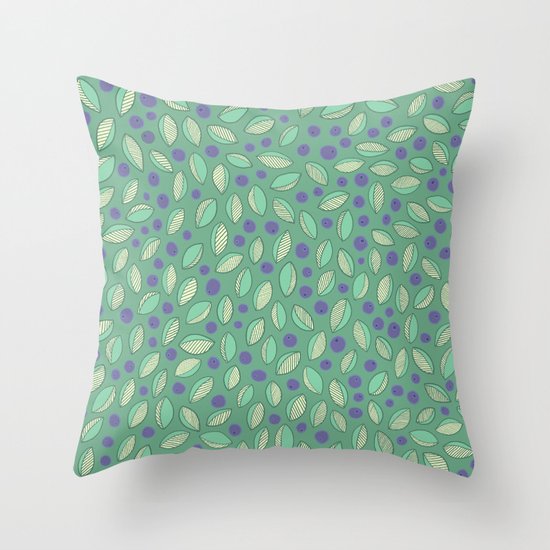 Dreaming of Blueberries Throw Pillow