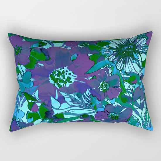 floral melodie in purple Rectangular Pillow