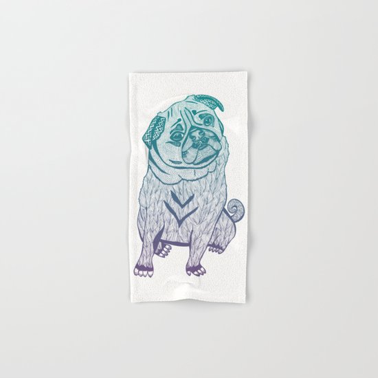 Duotone Pug Hand & Bath Towel